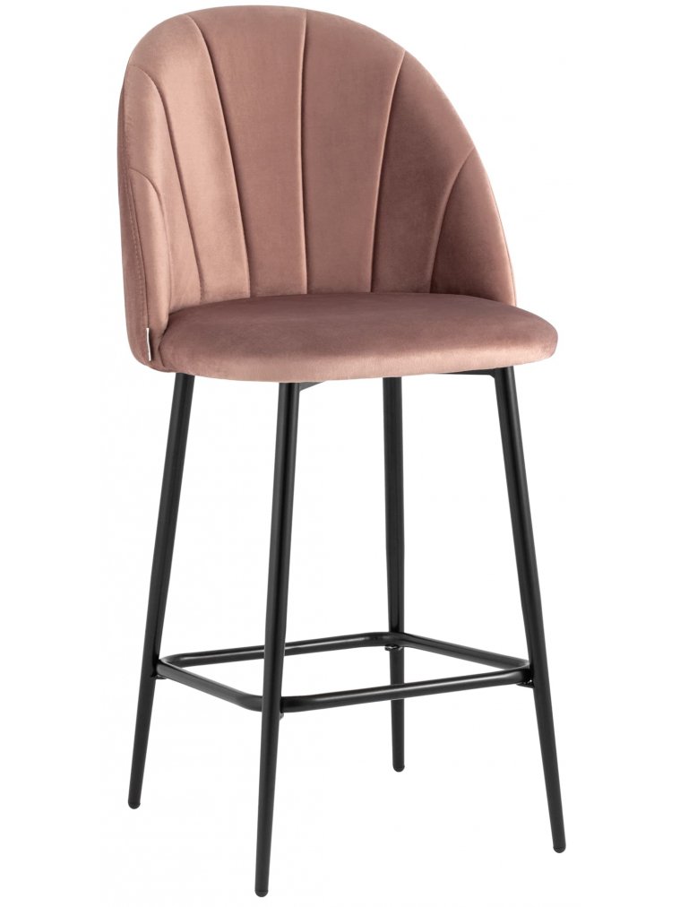 Полубарный стул Закур пыльно-розовый