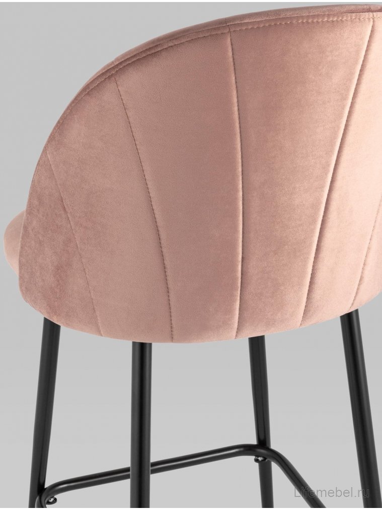Полубарный стул Закур пыльно-розовый