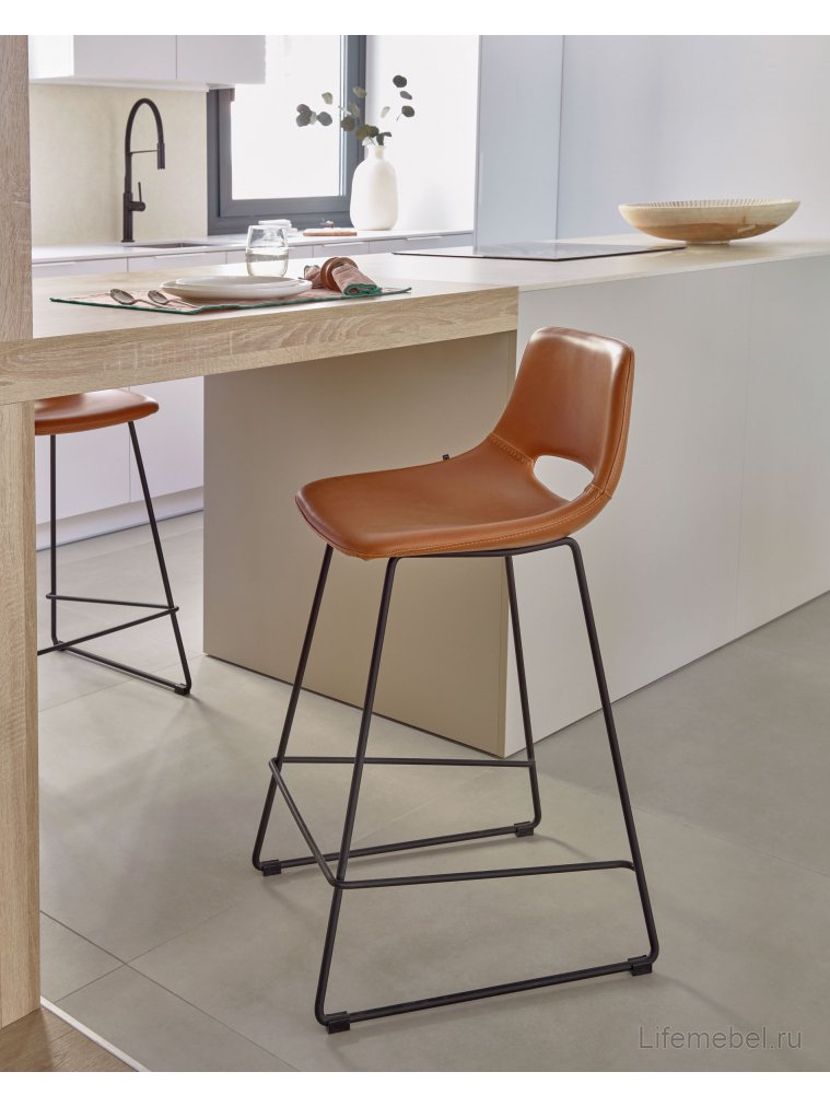 Полубарный стул Ziggy коричневый