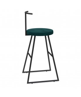 Стул барный Сканди-65 софт ткань velur azure/черный