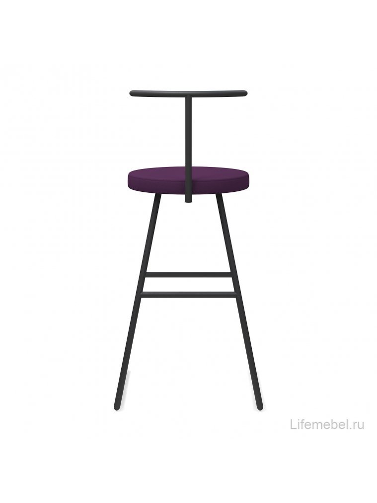 Барный стул Сканди-65 софт (430*430*650/900) ткань violet/черный