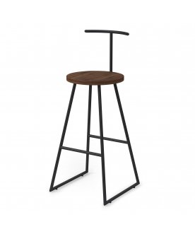 Стул барный Сканди-75 хард teakwood/черный