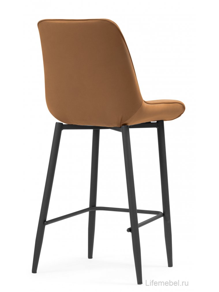 Полубарный стул Седа К кирпичный / черный