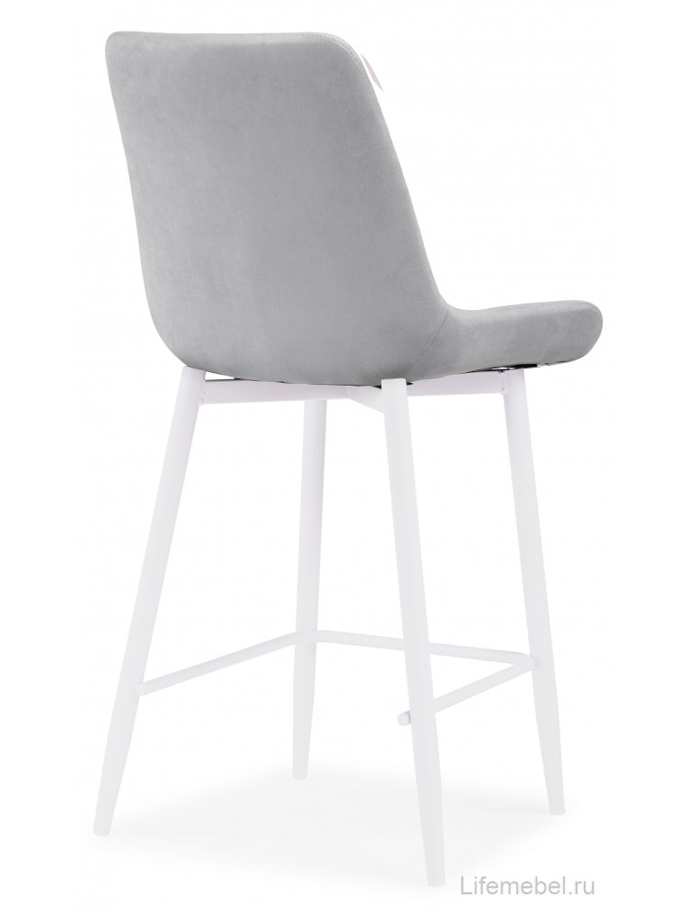 Полубарный стул Алст К светло-серый / белый