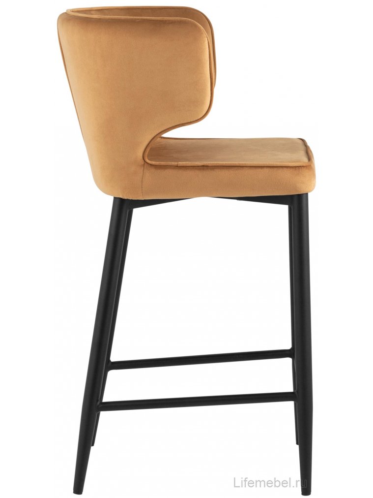 Полубарный стул Адальодо велюр терракотовый / черный матовый