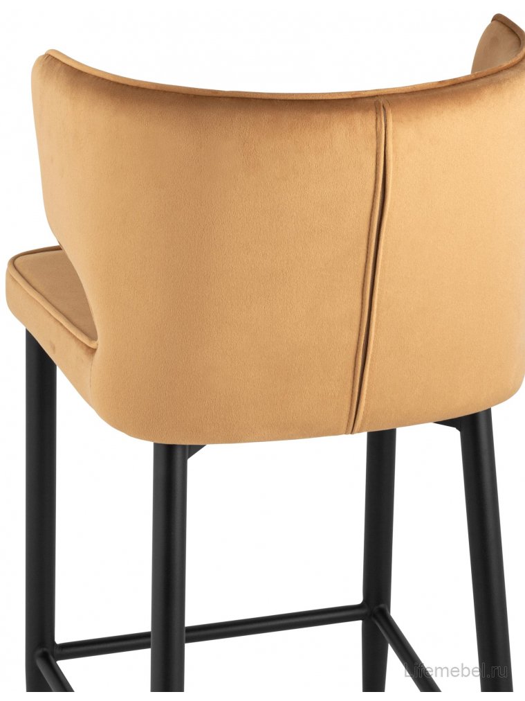 Полубарный стул Адальодо велюр терракотовый / черный матовый