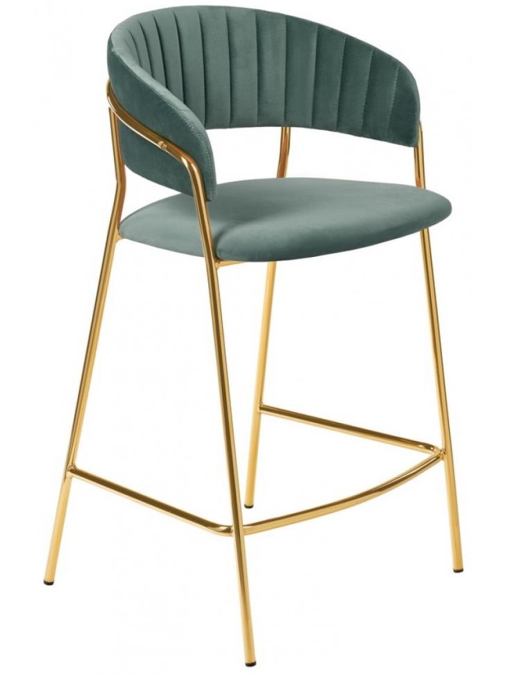 Полубарный стул Turin мятный / золотой
