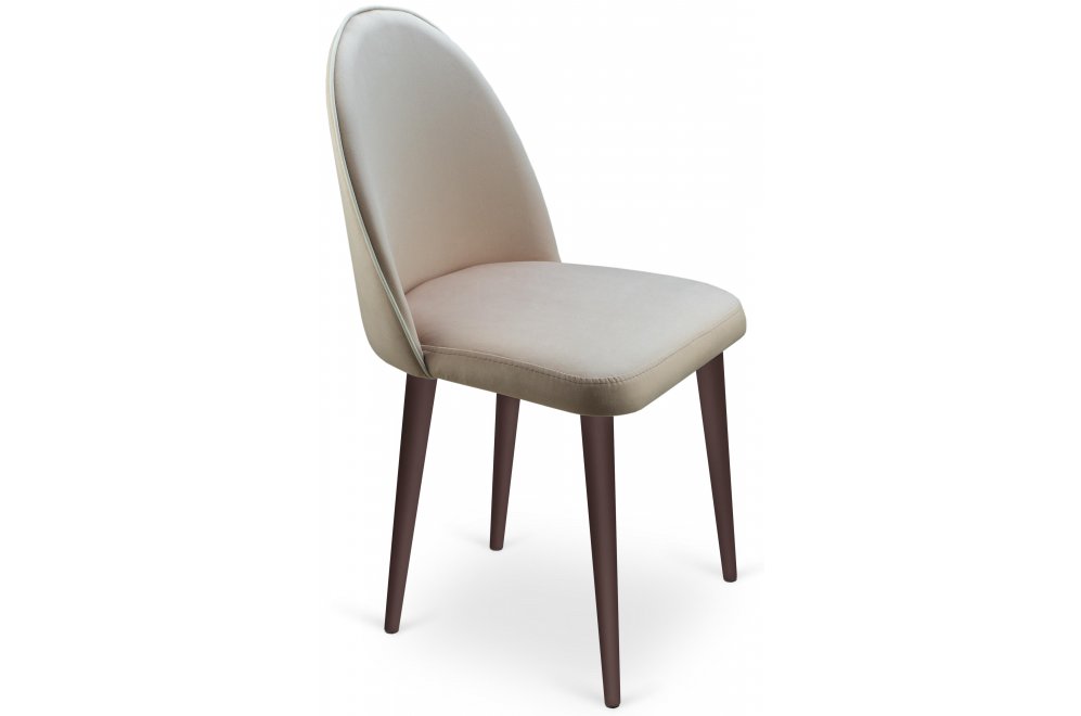 Деревянный стул Мартин шоколад ножки оранжевый велюр (velutto 27)