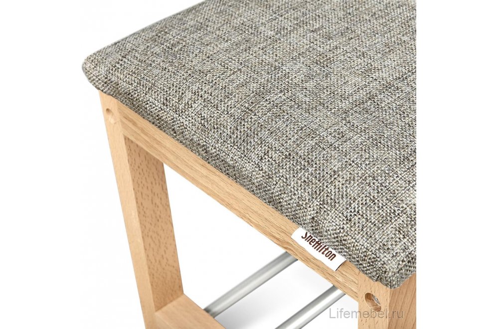 Банкетка Альберо SHT-B2 прозрачный лак / кедровый / алюминий