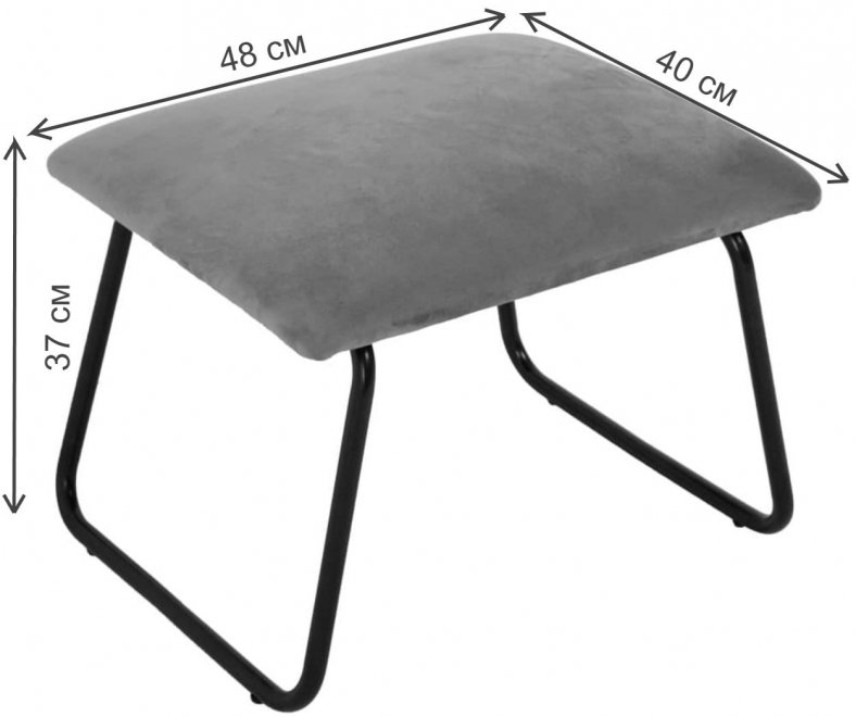 Банкетка Alex серая