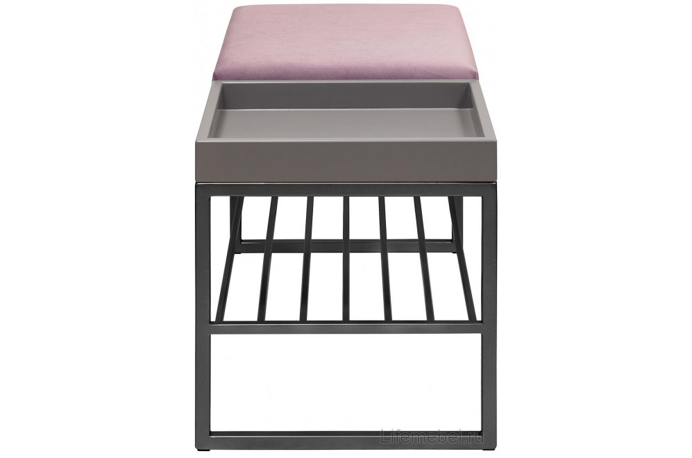 Банкетка Ruby Box велюр dusty pink greybox / черный