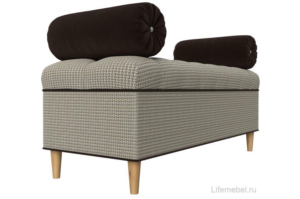 Банкетка Ниагара коричневая / бежевая