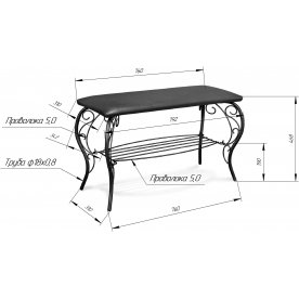 Банкетка Грация черный / катерина