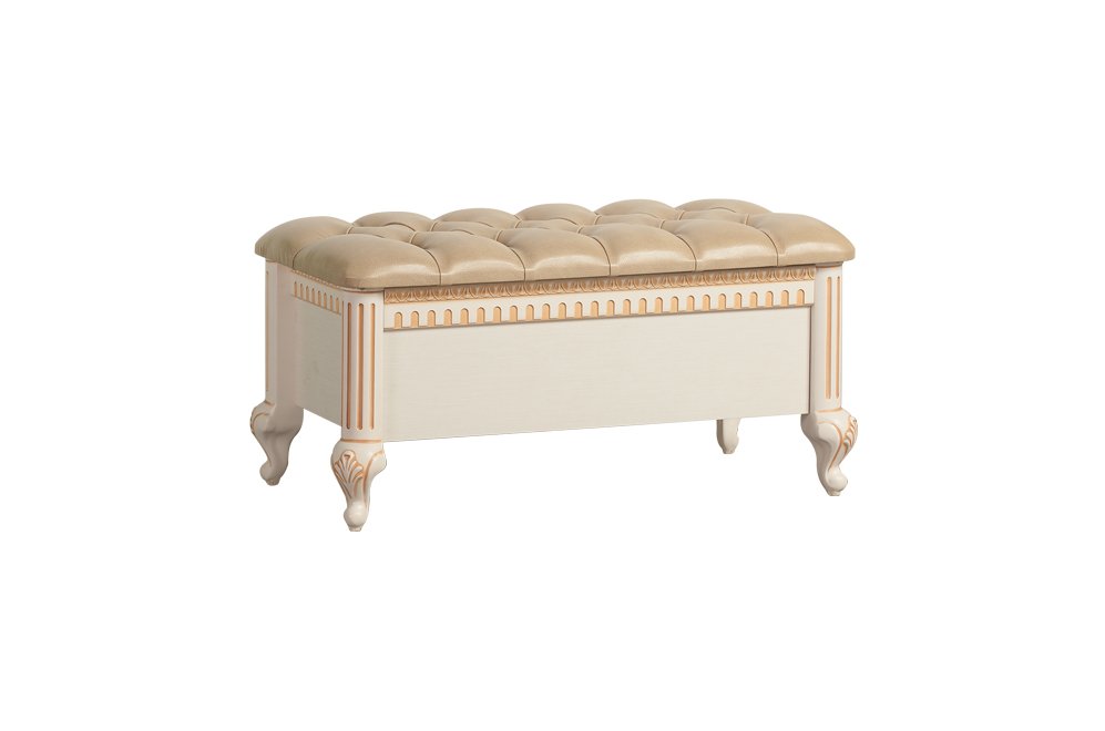 Банкетка Марлен №506 кремовая белая