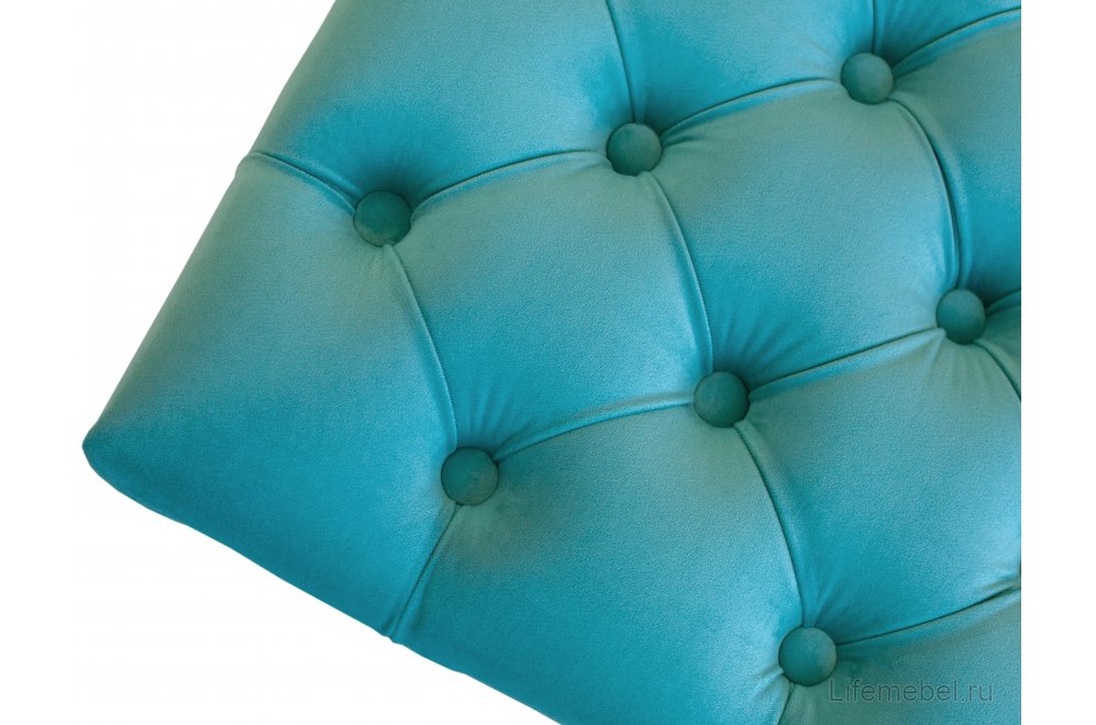 Банкетка Ницца 400 amo 21 / белый / серебро / аквамарин