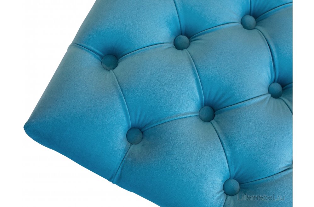 Банкетка Ницца 400 amo 22 / белый / серебро / голубой