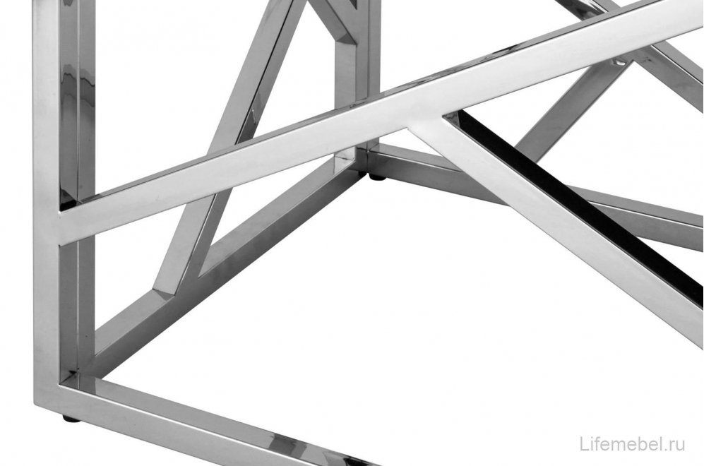 Банкетка Париж серый / сталь серебро