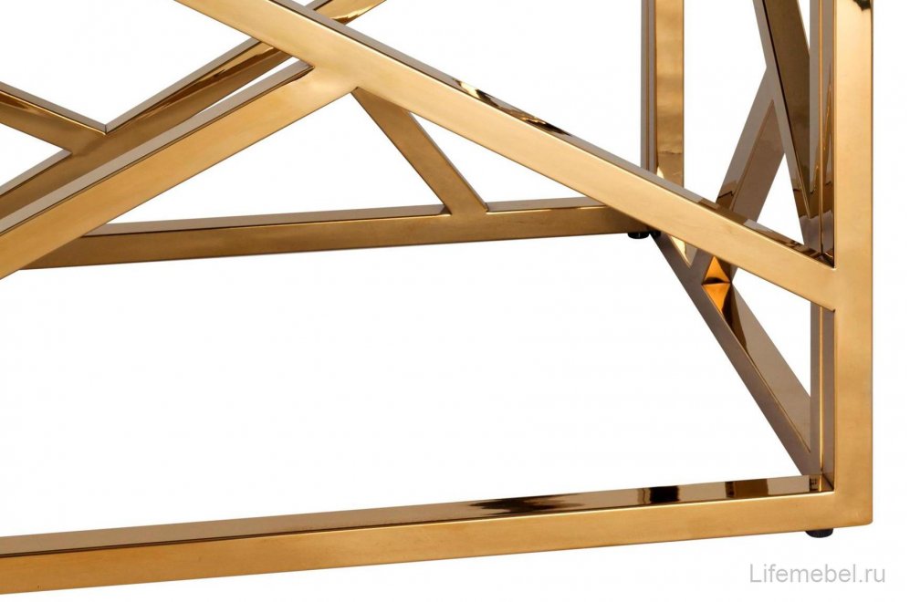 Банкетка Париж бежевый / сталь золото