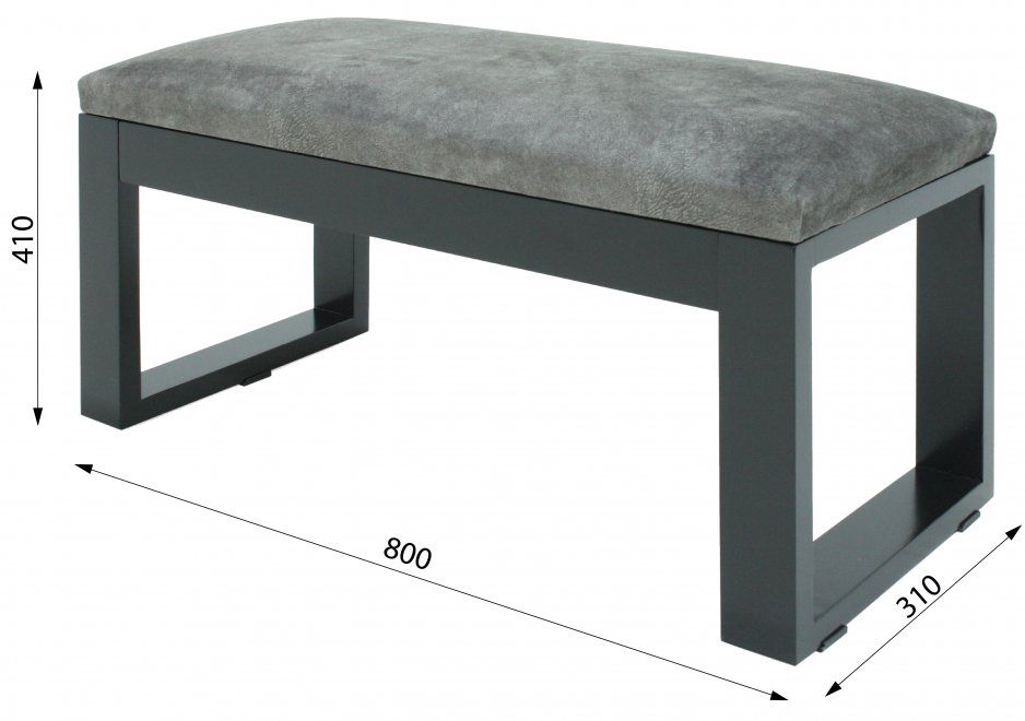 Банкетка Сакура 2 венге / серая