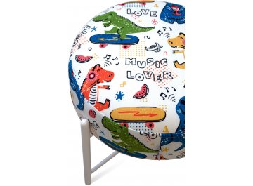 Банкетка Sheffilton KIDS SHT-B4 диномикс / белый муар