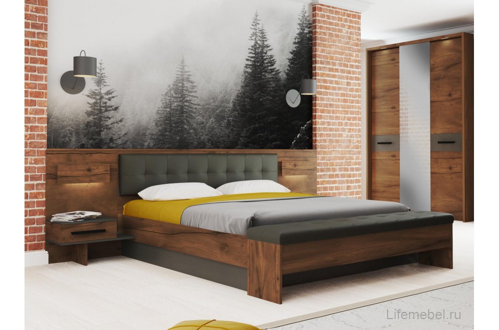 Банкетка Глазго 1400 таксония / пегас грей / венге