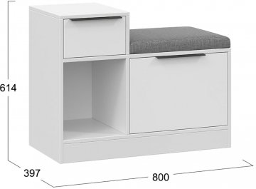 Банкетка Агата белая