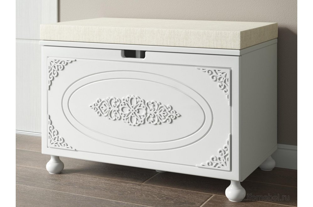 Банкетка Ассоль АС-70 белое дерево