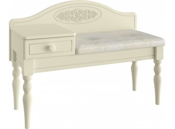 Банкетка Ассоль АС-41 левая белое дерево