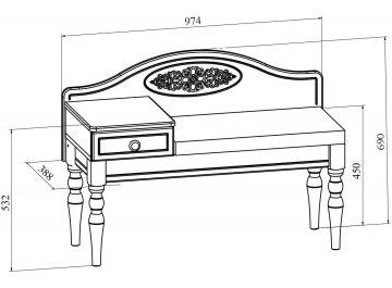 Банкетка Ассоль плюс АС-41 левая