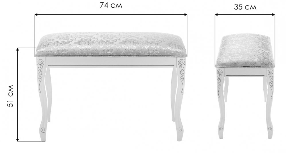 Банкетка  Валентино орех / шоколад