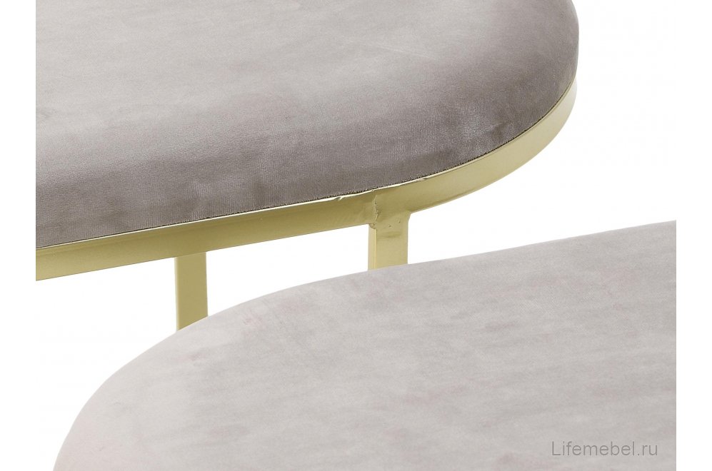 Комплект банкеток Lola серый / золотой