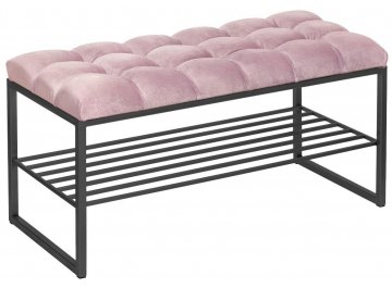 Банкетка Арго мини черный / dusty pink