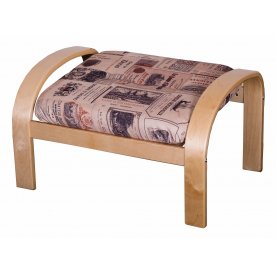 Пуф для ног Сайма (ткань) березовый шпон / vinum 02