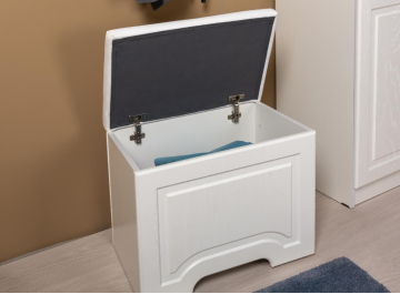 Банкетка Ливерпуль 14.02 белый / ясень ваниль НМ-1012-100 пвх / эко 100 к/з гранд белый