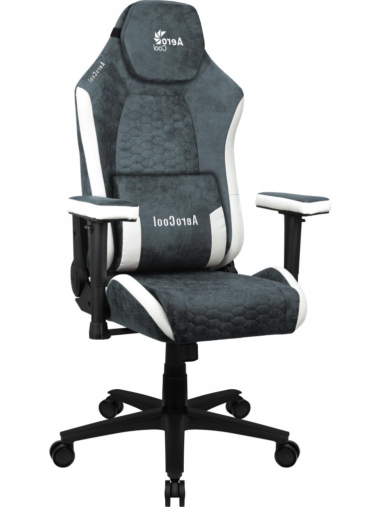 Компьютерное кресло Aerocool crown aerosuede steel blue