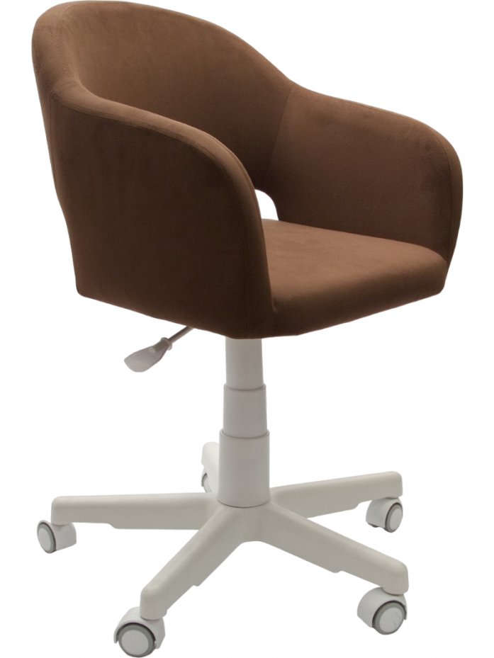 Компьютерное кресло Бабби белый / коричневый