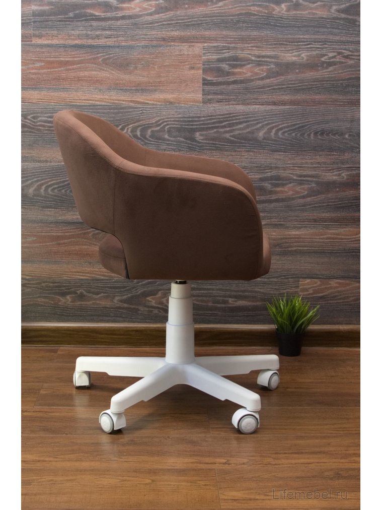 Компьютерное кресло Бабби белый / коричневый