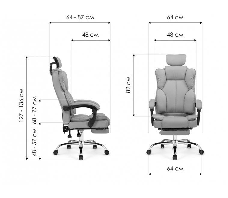 Компьютерное кресло Baron light gray