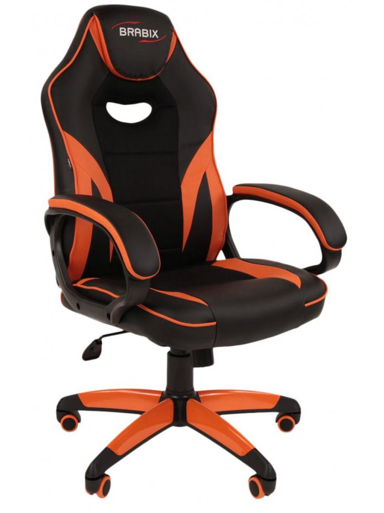 Компьютерное кресло Brabix Accent GM0161 TW черное / оранжевое