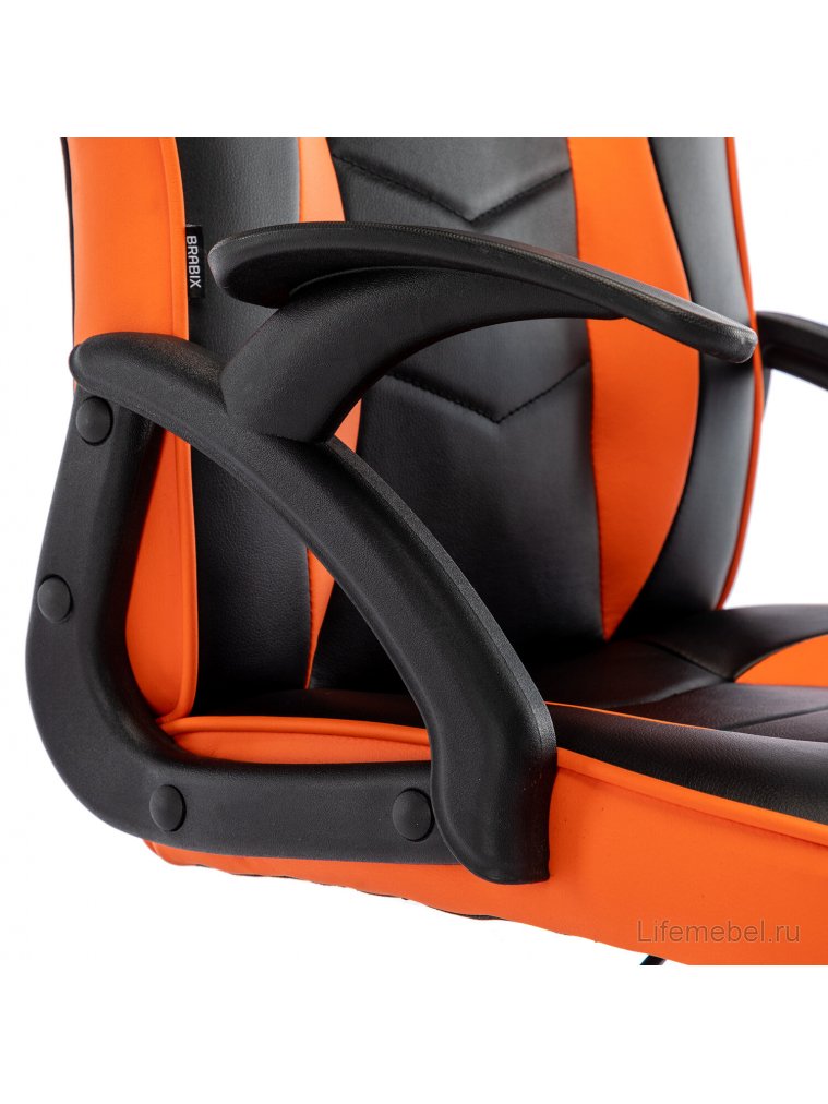 Компьютерное кресло Brabix Shark GM-203 экокожа черный / оранжевый