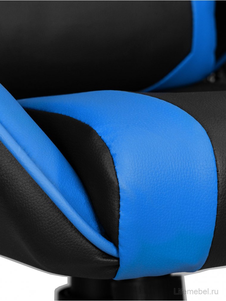 Компьютерное кресло Brian черно-синяя экокожа
