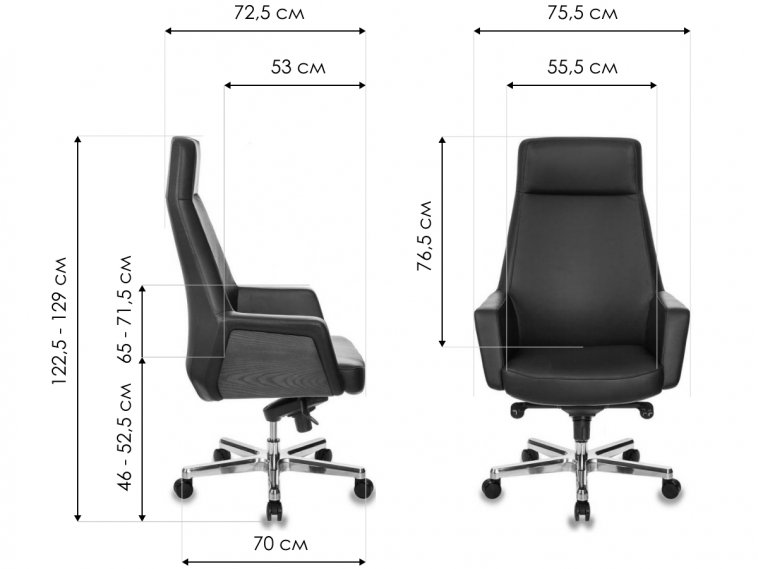 Компьютерное кресло Бюрократ ANTONIO / BLACK черное