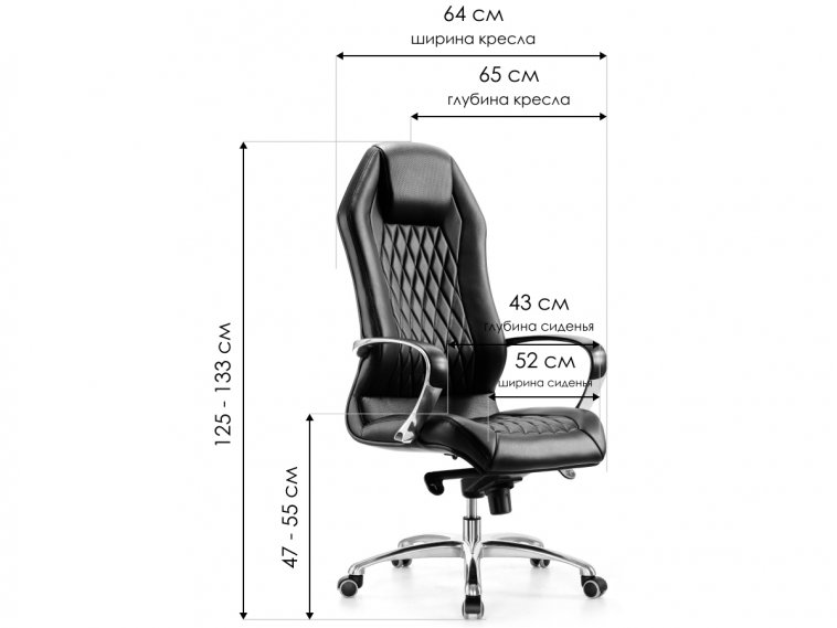 Компьютерное кресло Бюрократ Aura / Black черное