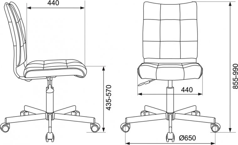 Компьютерное кресло Бюрократ CH-330M LT-27 без подлокотников темно-синее