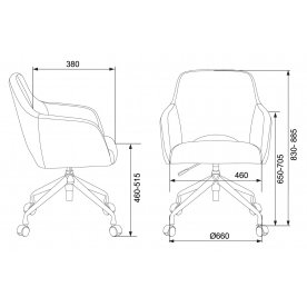 Компьютерное кресло Бюрократ CH-380 grey