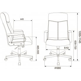Компьютерное кресло Бюрократ DOMINUS-BR коричневое / черное
