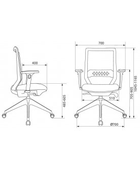 Компьютерное кресто Бюрократ MC-W611NL