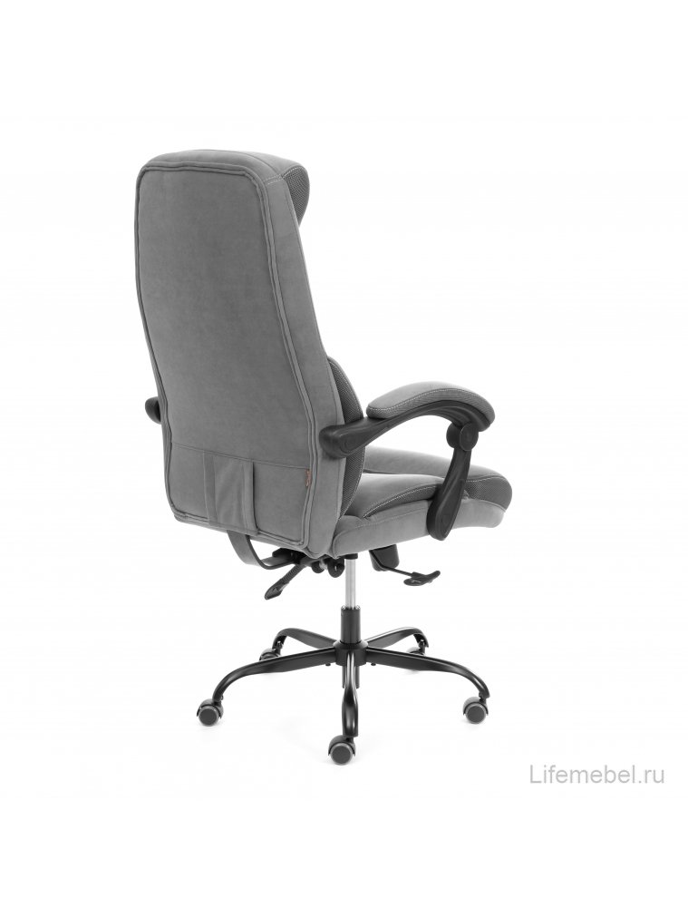 Компьютерное кресло Cambridge metalBL серый велюр