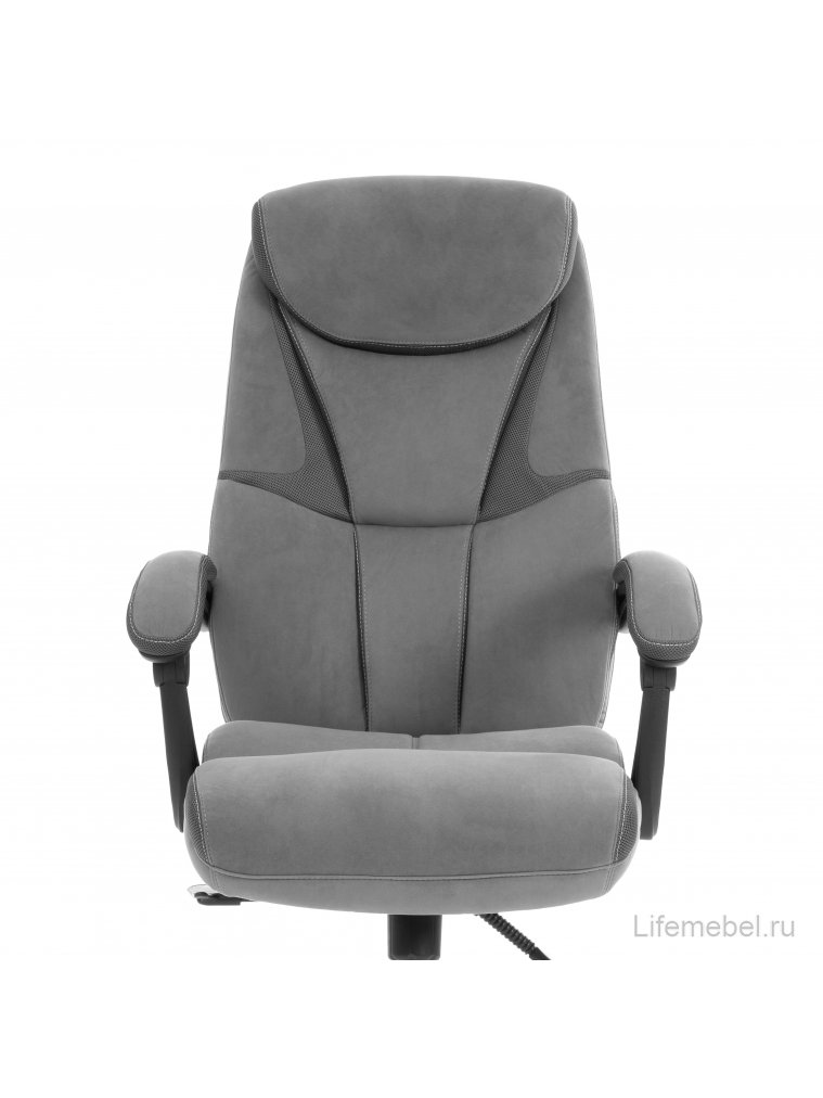Компьютерное кресло Cambridge metalBL серый велюр