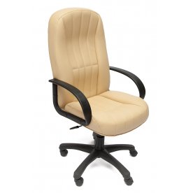 Компьютерное кресло CH767 бежевое из экокожи
